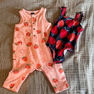 Strawberry Print One Piece Bundle with Swimsuit